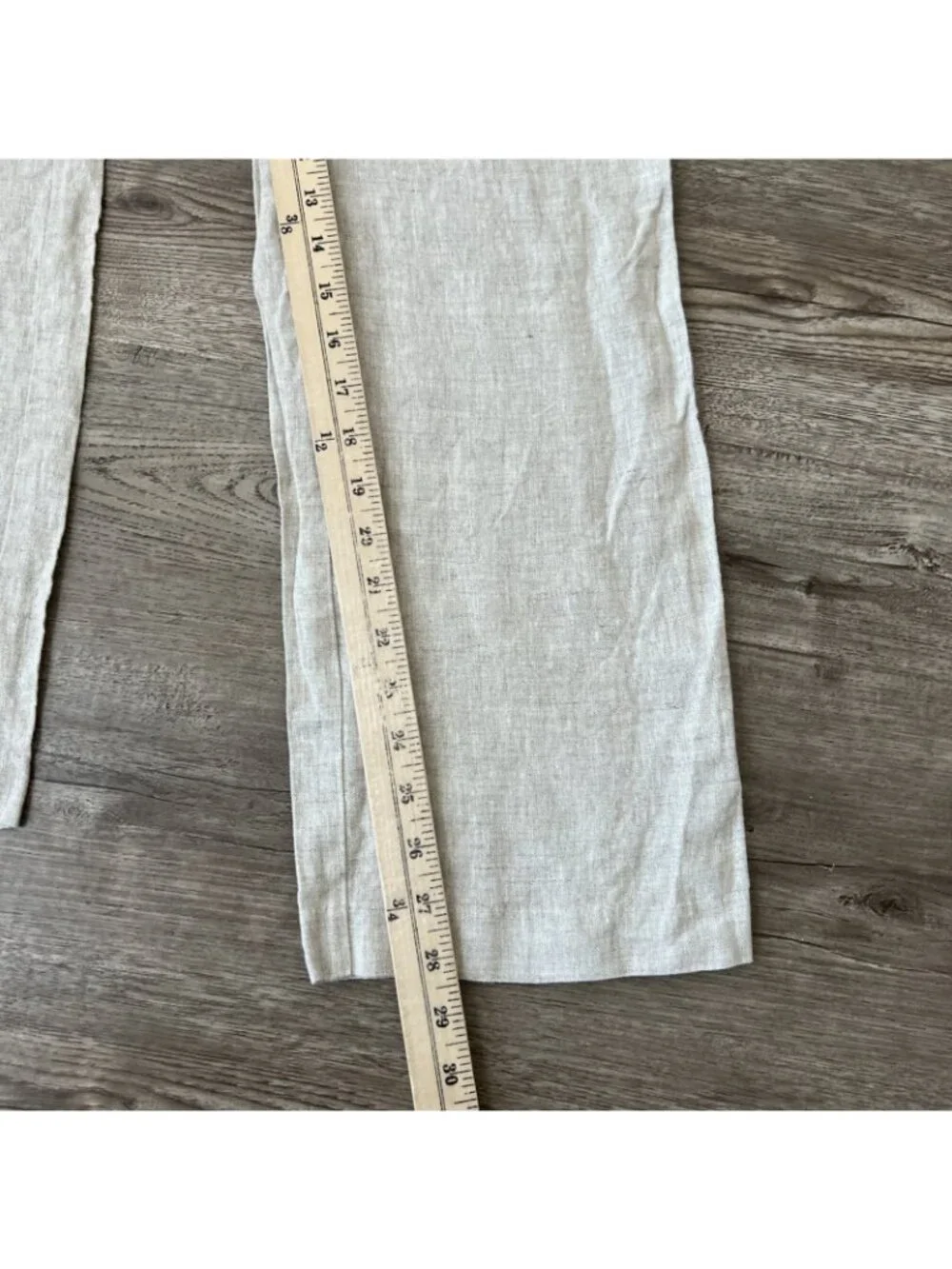 Reformation Freddie Straight Leg Linen Pants Womens 4 Natural Full‎ Length